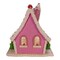 Kurt Adler 10-Inch Pink Battery-Operated Candy LED Gingerbread House Table Piece